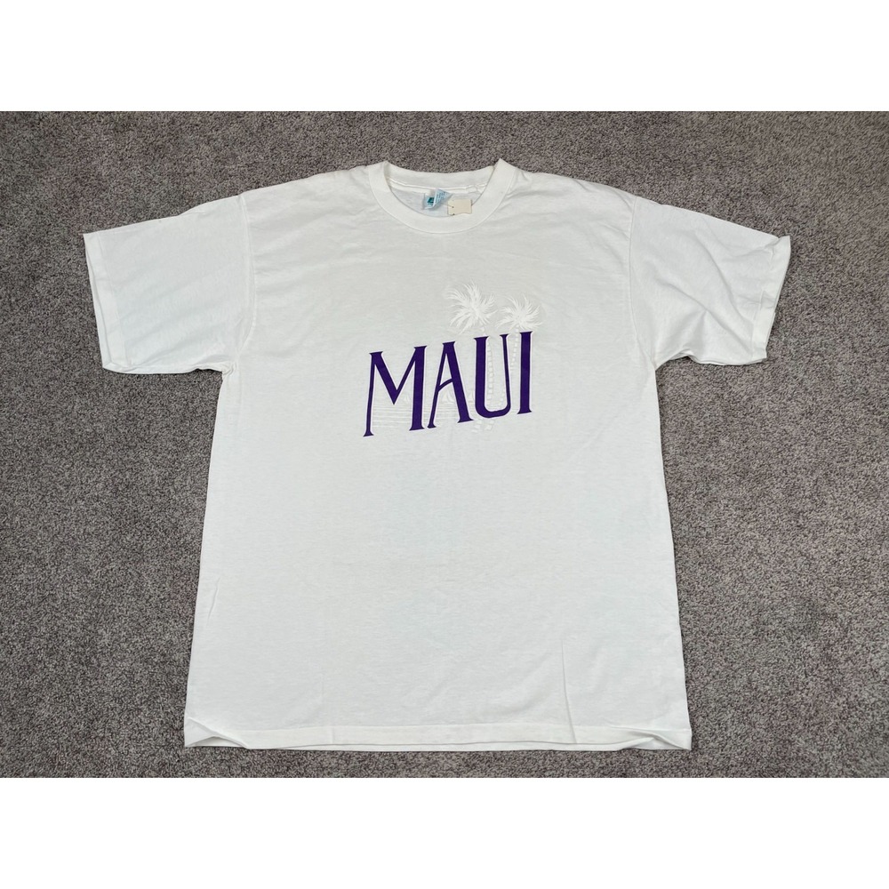 Vintage EOH Hawaii Shirt Adult XL White Tee Short Sleeve Maui Deadstock Classic